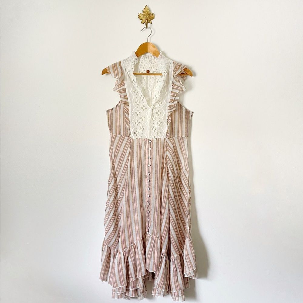 Free People Caraway Maxi dress size XS stripe pattern boho cottage core NWOT